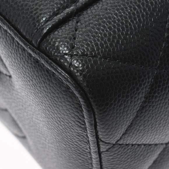 Chanel Matelasse Vanity Case Black Gold Hardware Grained Calfskin Shoulder Bag - Picture 7 of 10